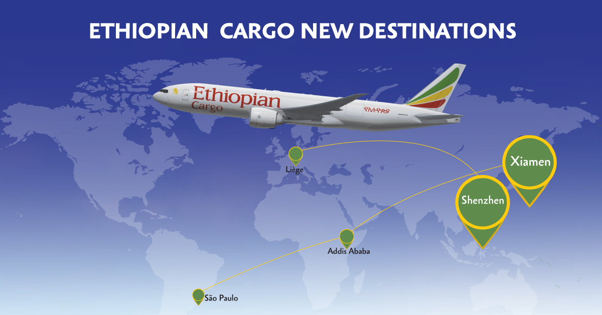 Ethiopian adds Xiamen and Shenzhen to its cargo destinations in China